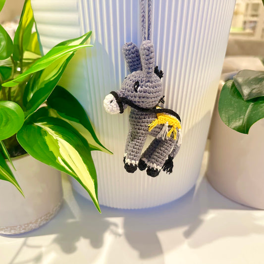 Donkey Amigurumi - Mini - Handmade Crochet Charm