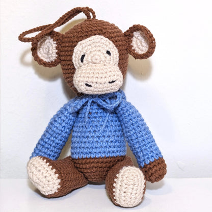 Monkey in Sweater - Medium - Crochet Plushie