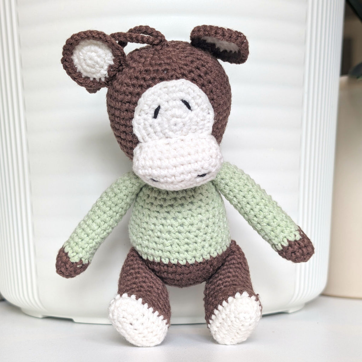 Monkey in Sweater - Medium - Crochet Plushie
