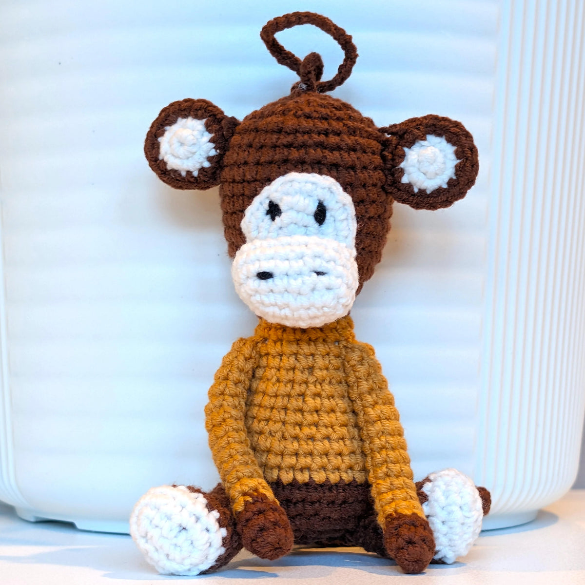 Monkey in Sweater - Medium - Crochet Plushie