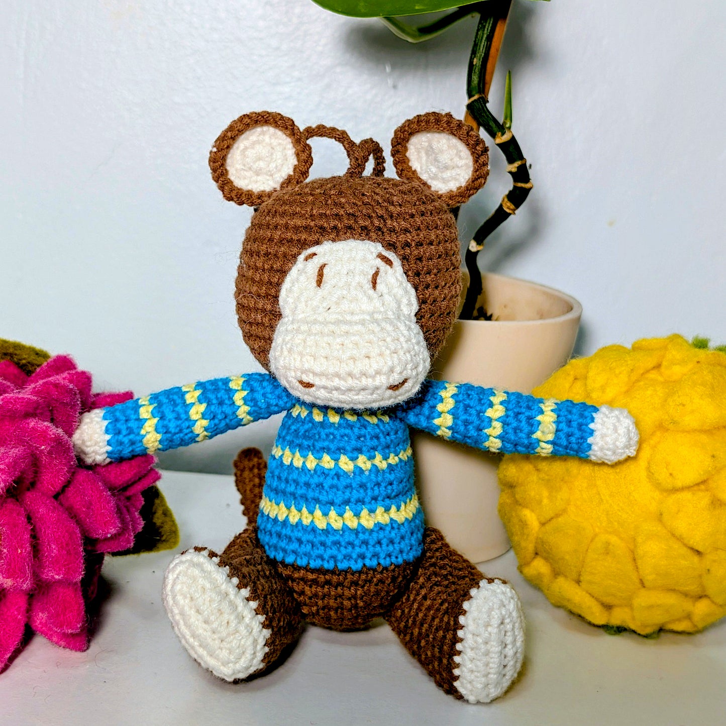 Monkey Amigurumi - Medium - Handmade Crochet Plushie