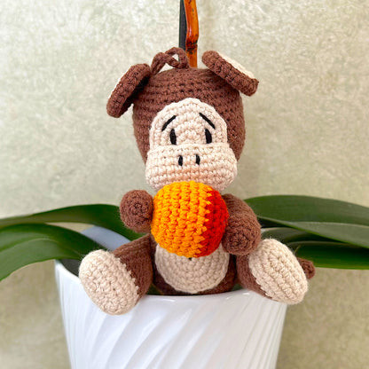 Monkey with Accessory - Crochet Plush Charm