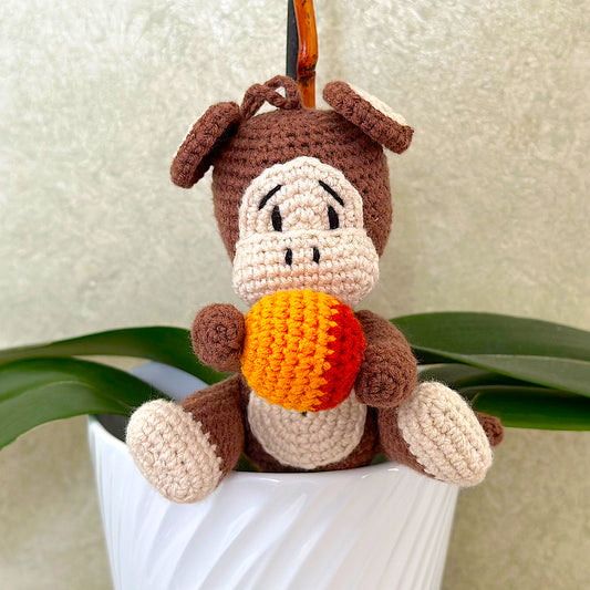 Monkey with Accessory - Crochet Plush Charm