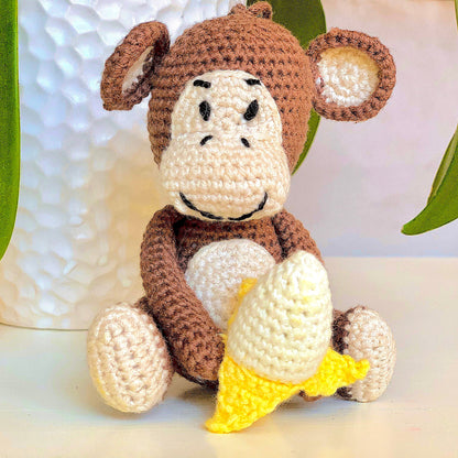 Monkey with Accessory - Crochet Plush Charm