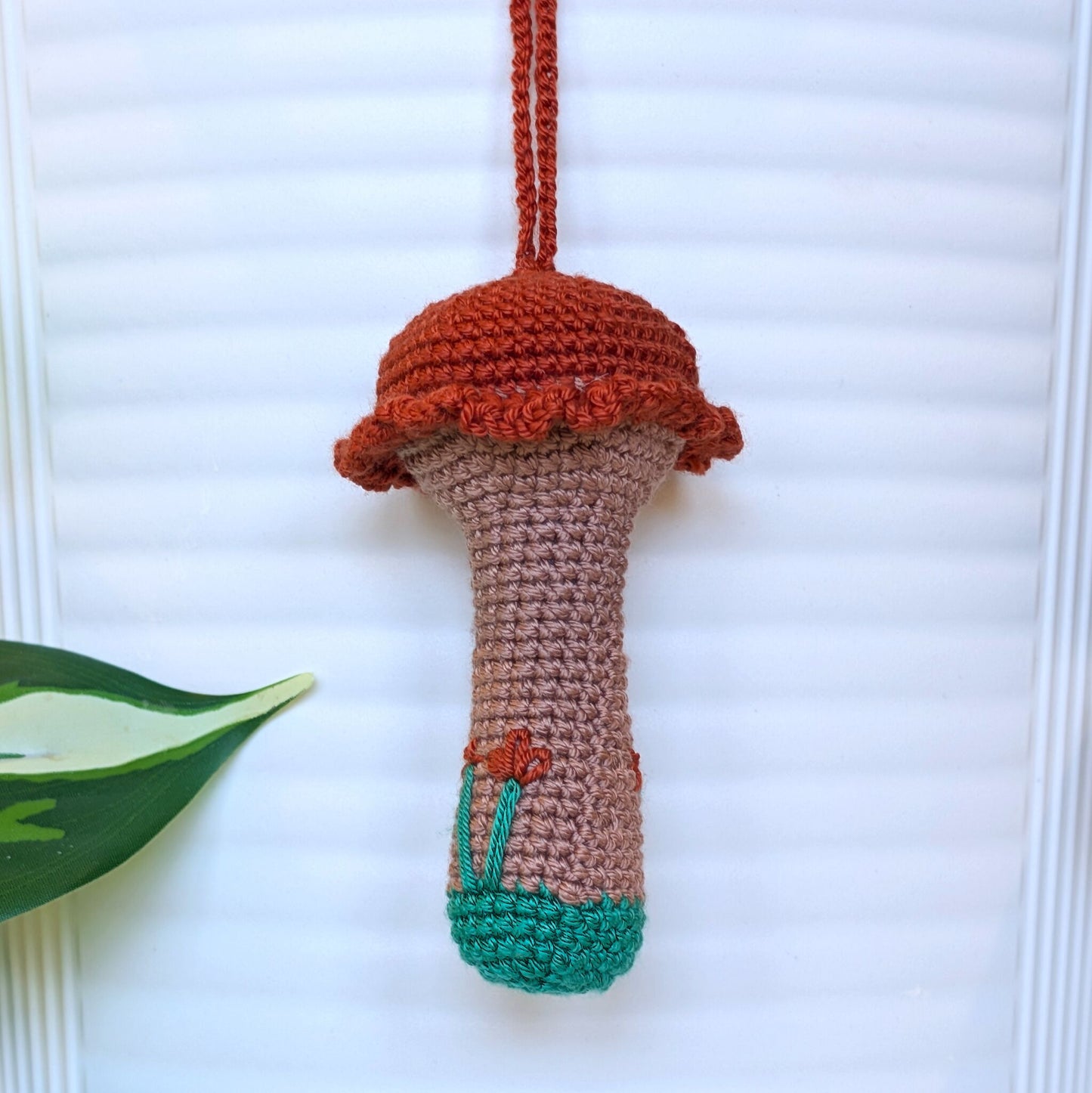 Mushroom with Oatmeal Stem Amigurumi - Mini/S - Crochet Charm, Décor