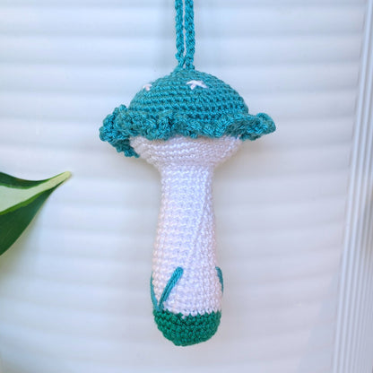 Mushroom with White Stem Amigurumi - Mini/S - Crochet Bag Charm