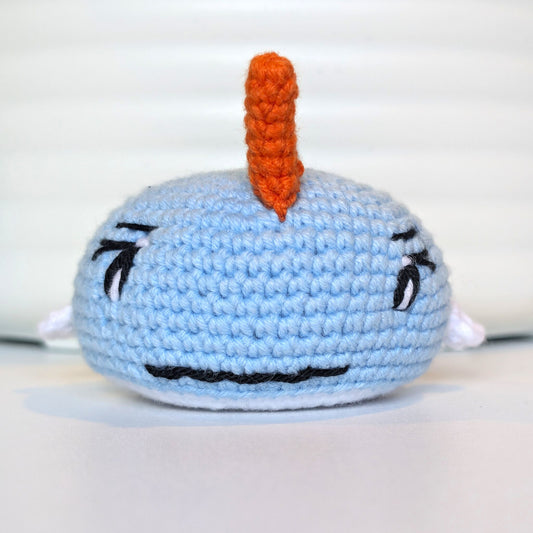 Girl Narwhal (Light Blue) - Crochet Plush Charm