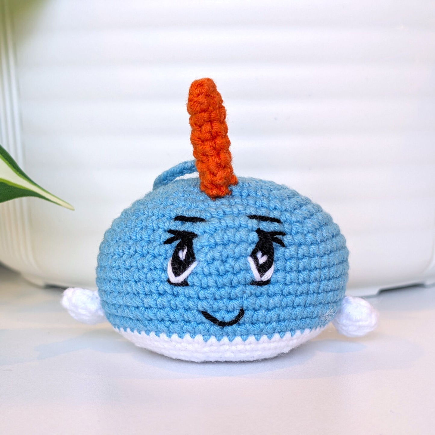 Narwhal Amigurumi (Caribbean Blue) - Small - Crochet Plush Figurine