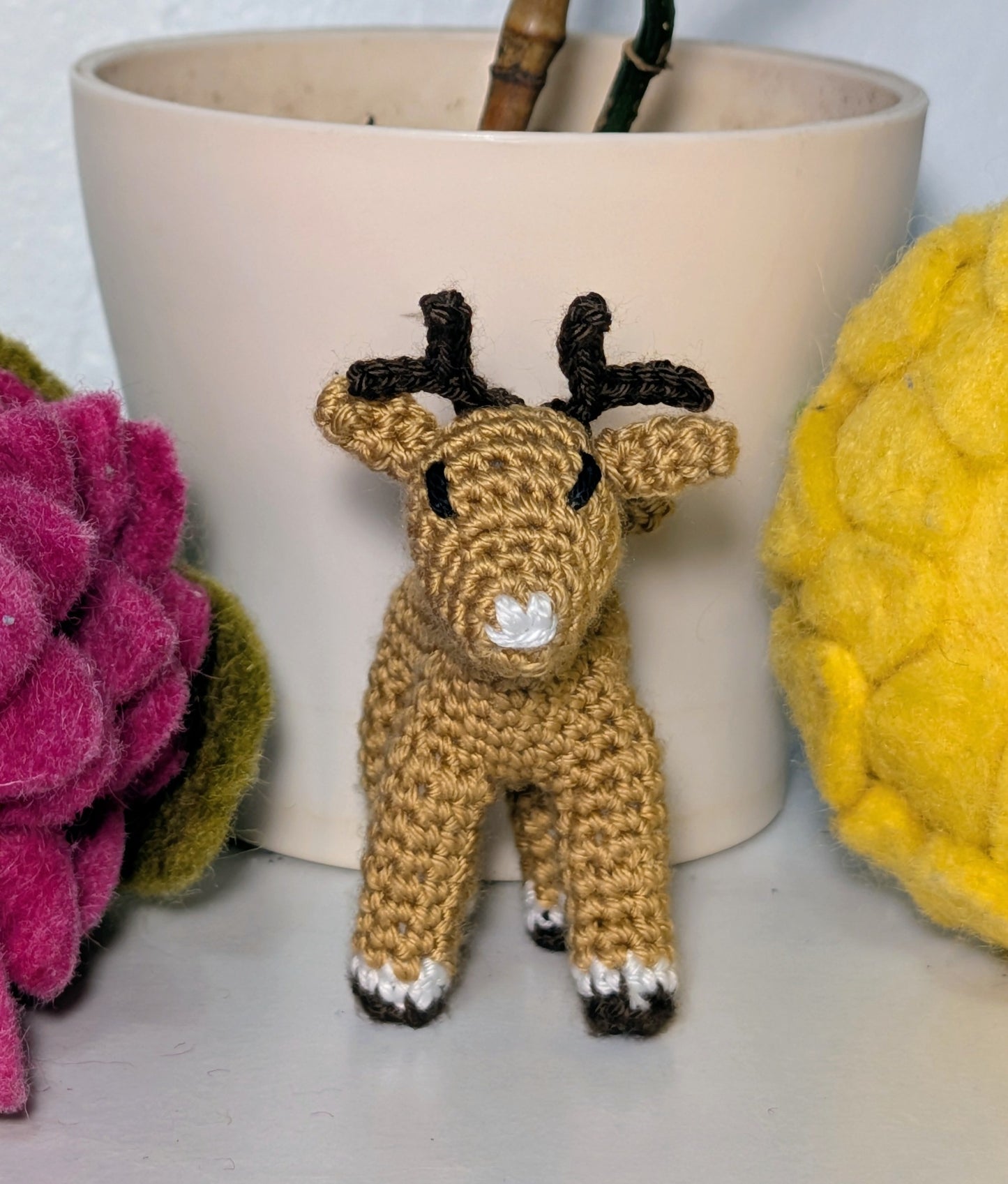 Deer Amigurumi - Mini - Handmade Crochet Bag Charm