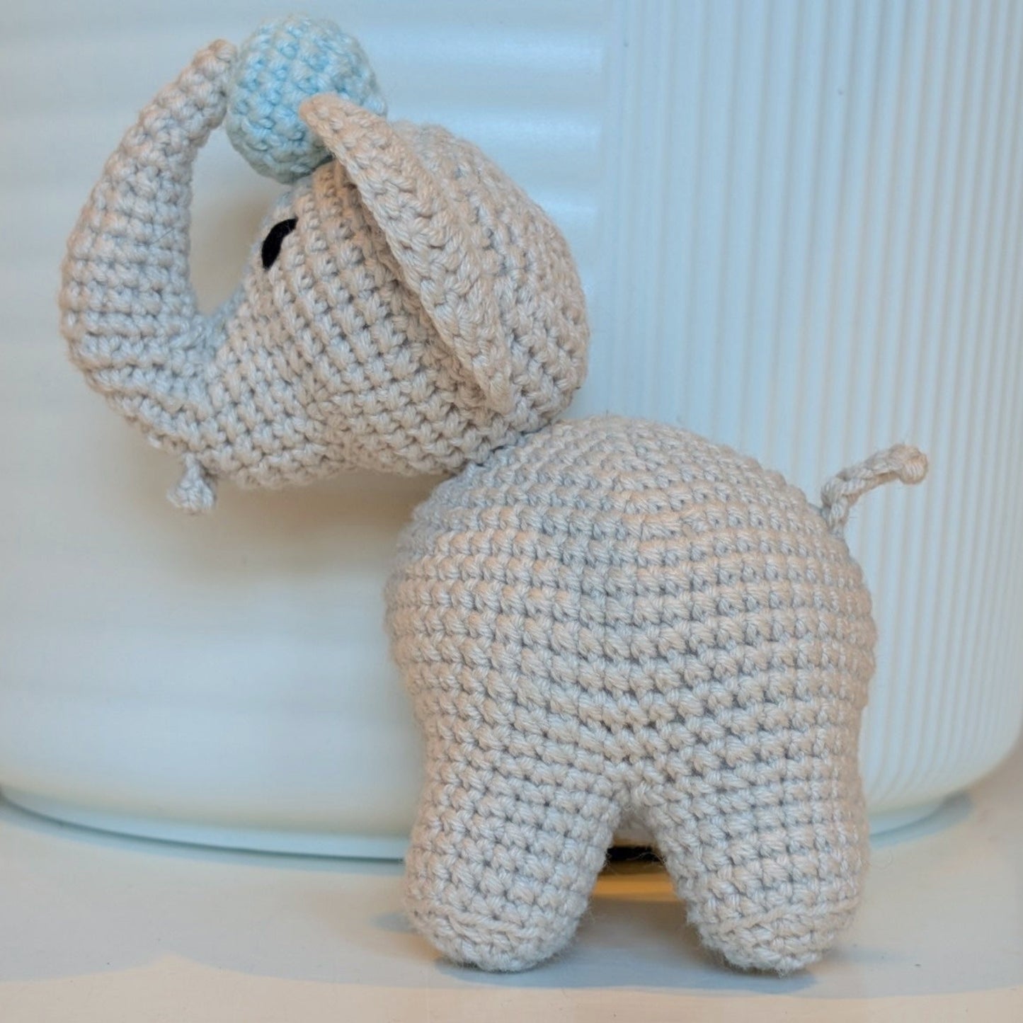 Elephant - Cream with Ball