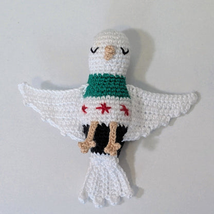 Peace Dove Amigurumi - Flags - Handmade Crochet Bag Charm