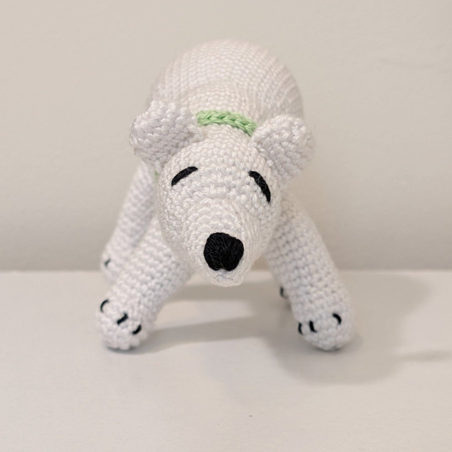Polar Bear Crochet Plush - With Scarf