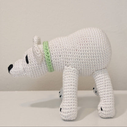 Polar Bear Crochet Plush - With Scarf