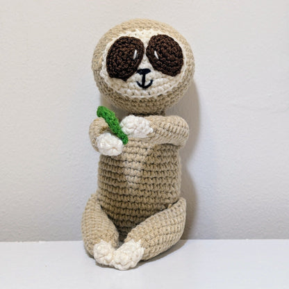 Sloth Amigurumi - Handmade Crochet Figurine & Bag Charm