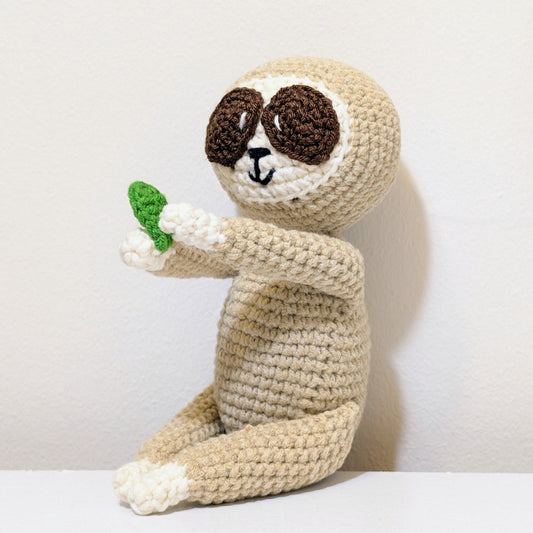 Sloth Amigurumi - Handmade Crochet Figurine & Bag Charm