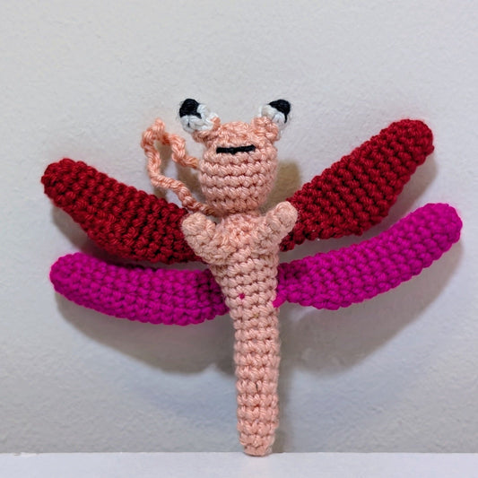 Dragonfly Amigurumi - Mini - Handmade Crochet Bag Charm