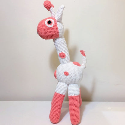 Giraffe Standing in Spots Amigurumi - Handmade Crochet Plushie