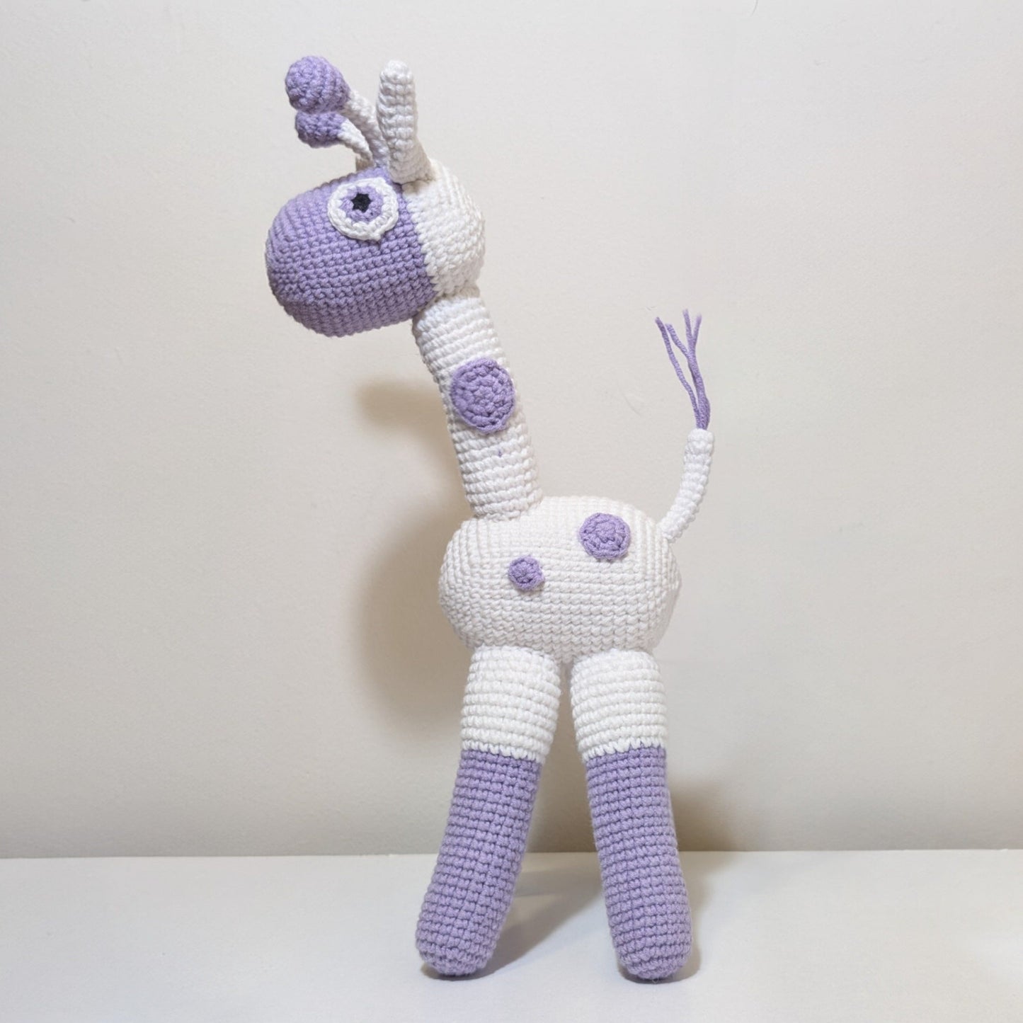 Giraffe Standing in Spots Amigurumi - Handmade Crochet Plushie