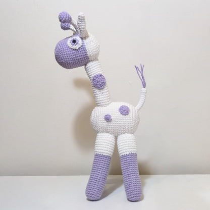 Giraffe Standing in Spots Amigurumi - Handmade Crochet Plushie
