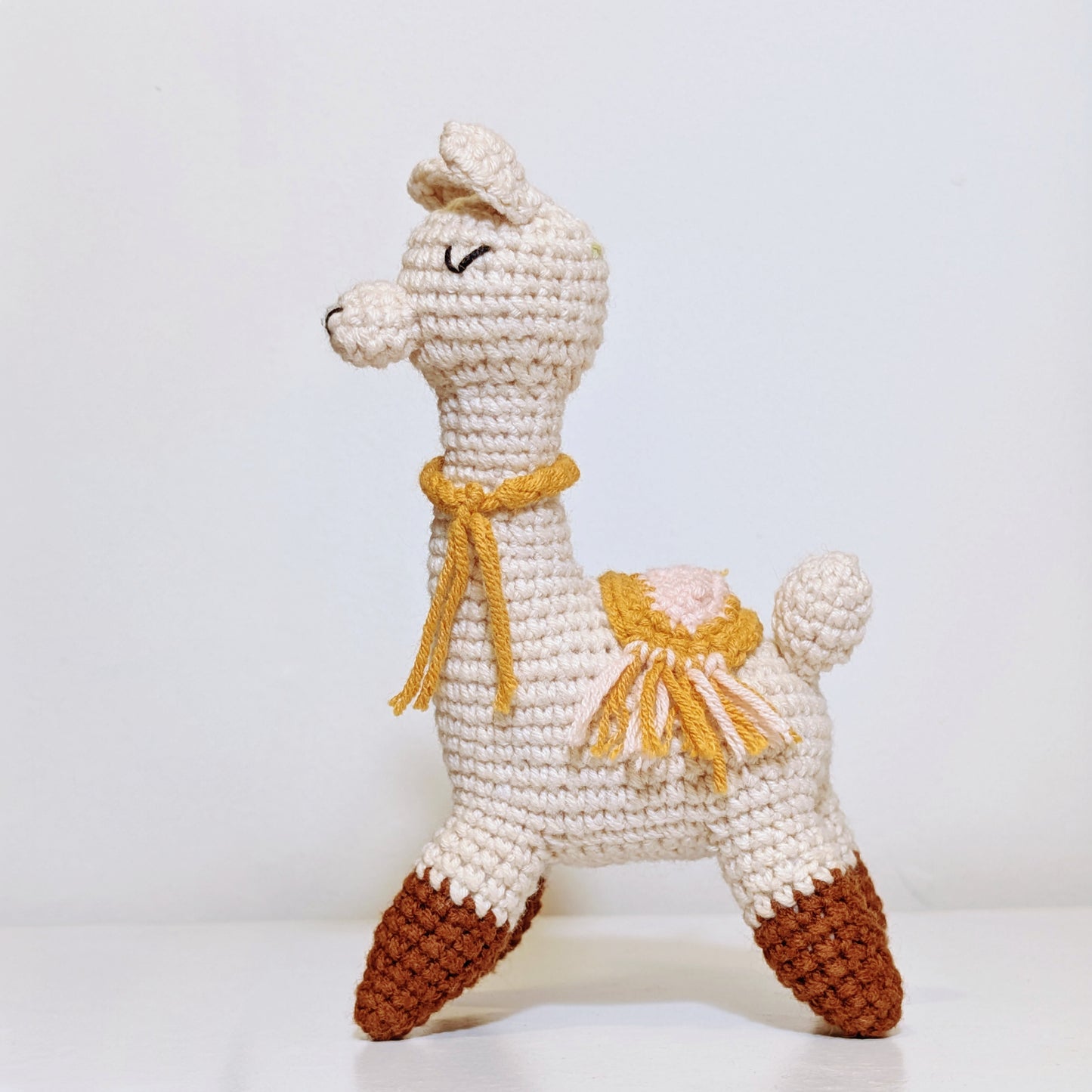 Llama with Scarf Crochet Plush