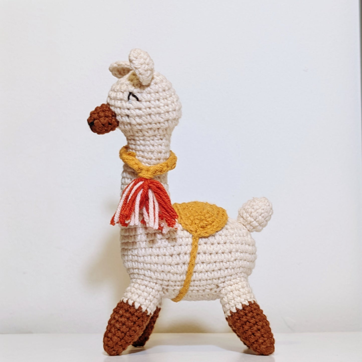 Llama with Tassels Amigurumi - Handmade Crochet Plush Figurine