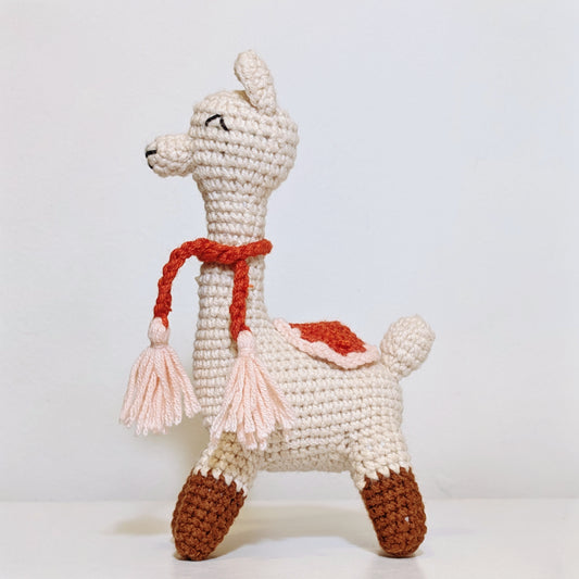 Llama with Tassels Amigurumi - Handmade Crochet Plush Figurine
