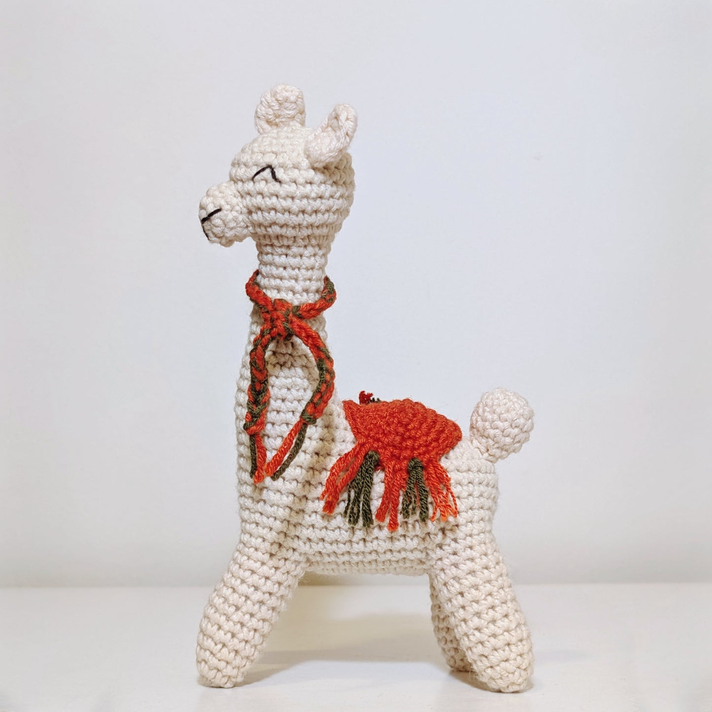 Llama with Scarf Crochet Plush