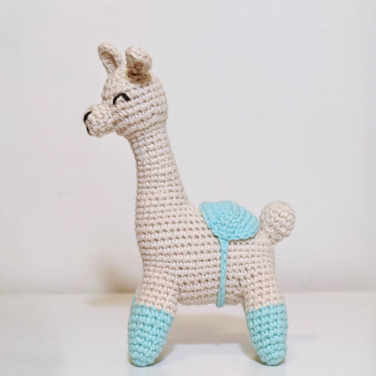 Llama with Saddle Amigurumi - Standard - Crochet Plush Figurine