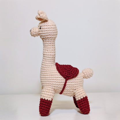 Llama with Saddle Amigurumi - Standard - Crochet Plush Figurine