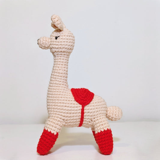 Llama with Saddle Amigurumi - Standard - Crochet Plush Figurine