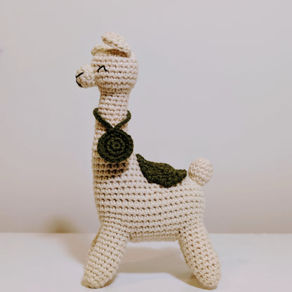 Llama with Medallion Amigurumi - Crochet Plush Figurine