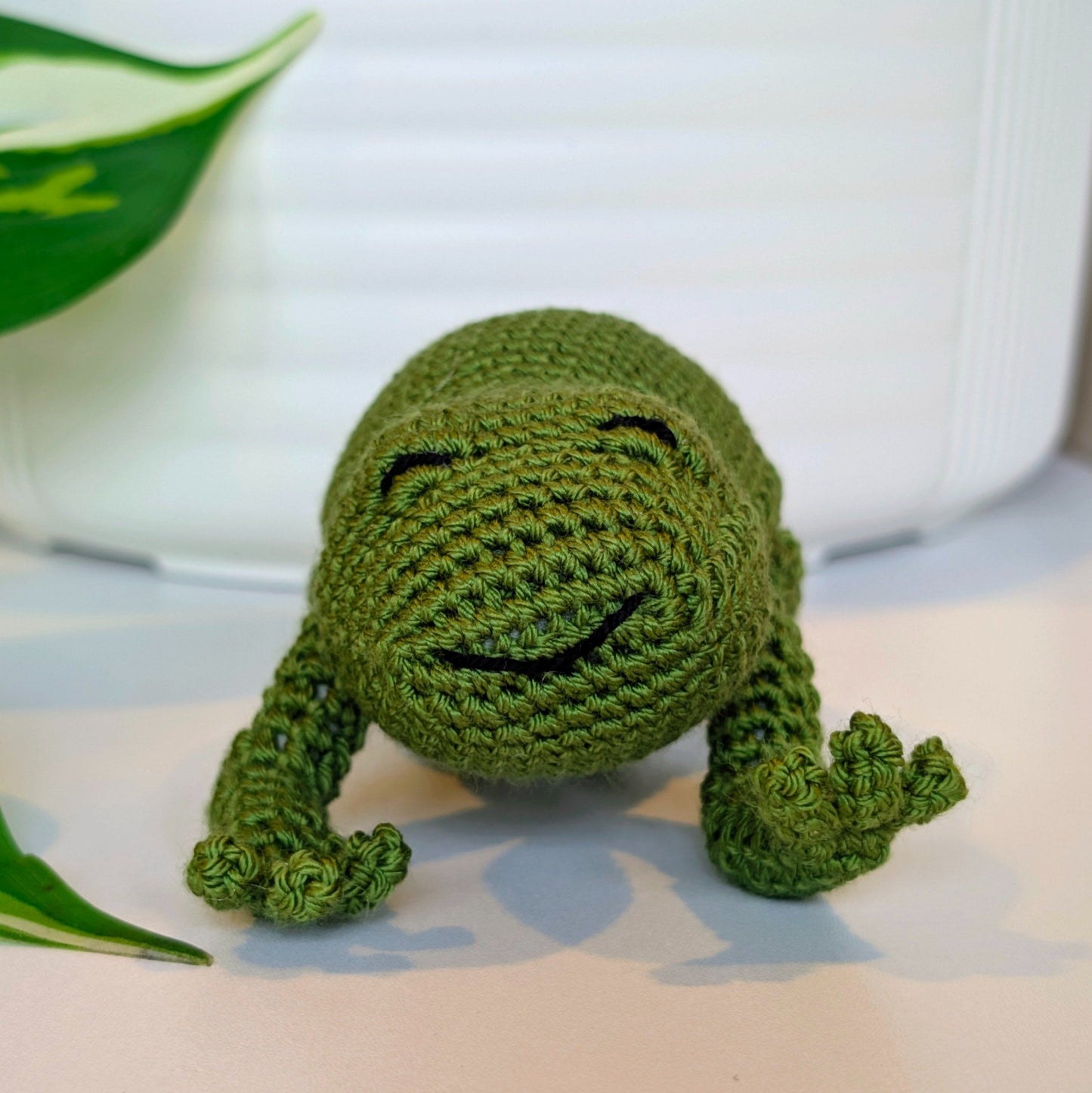 Jumping Frog (Moss Green) Crochet Plush