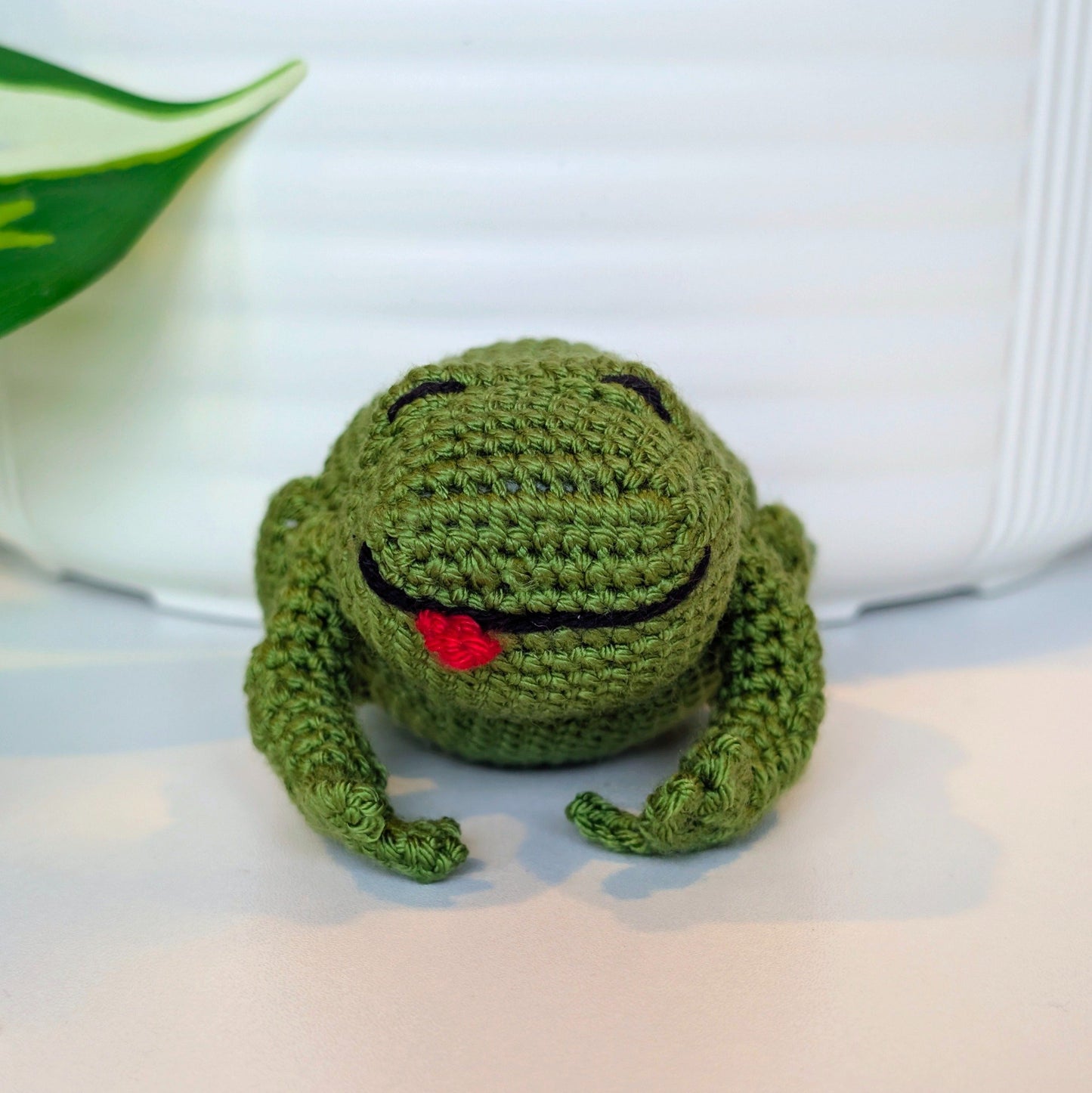 Jumping Frog (Moss Green) Crochet Plush