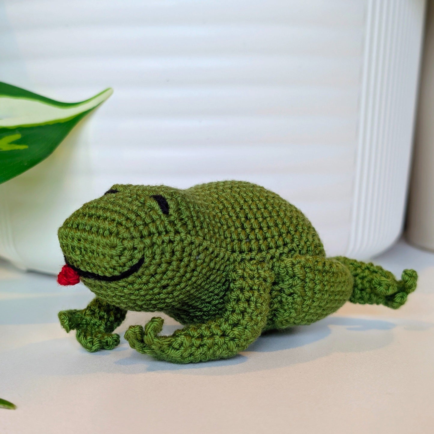 Jumping Frog (Moss Green) Crochet Plush