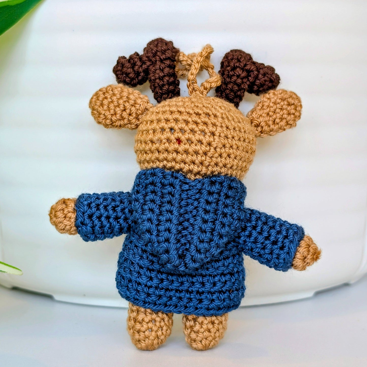 Deer in Jacket Amigurumi - Mini - Crochet Bag Charm