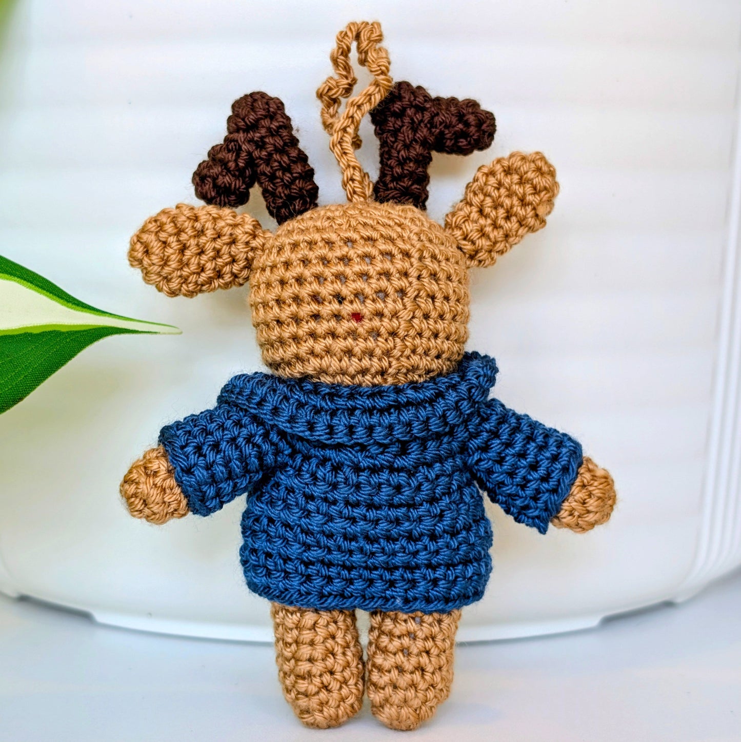 Deer in Jacket Amigurumi - Mini - Crochet Bag Charm