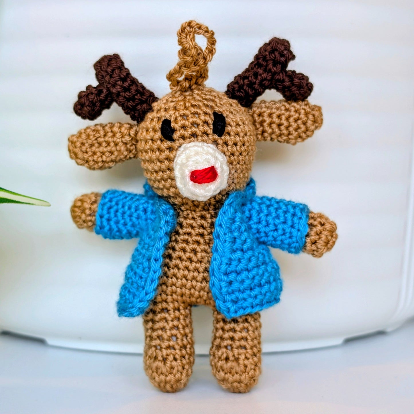 Deer in Jacket Amigurumi - Mini - Crochet Bag Charm