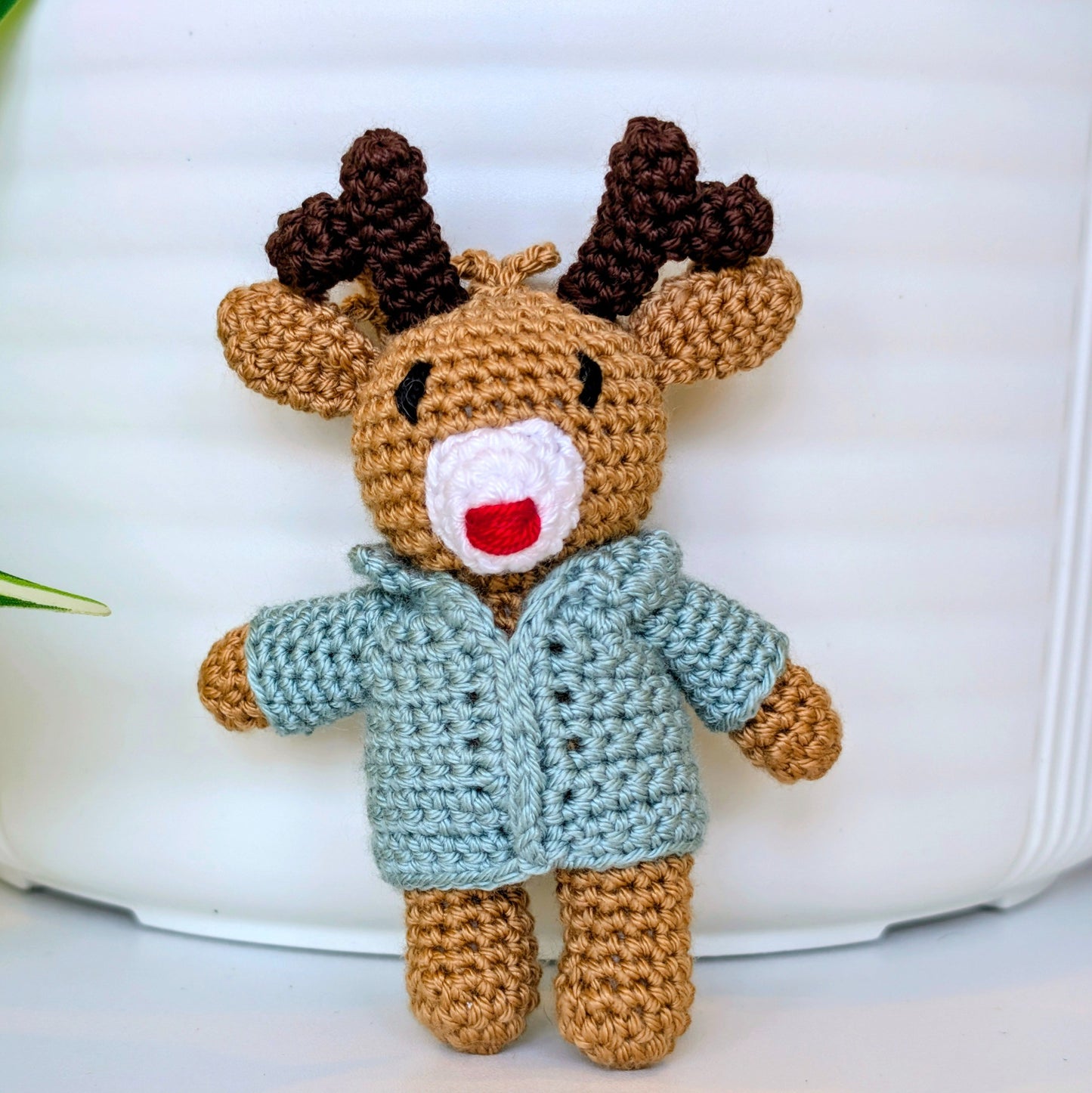 Deer in Jacket Amigurumi - Mini - Crochet Bag Charm