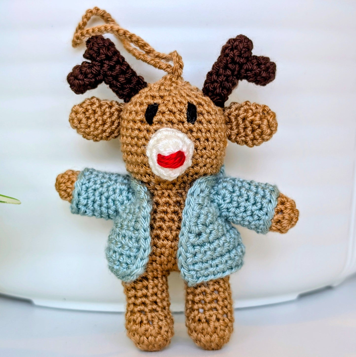Deer in Jacket Amigurumi - Mini - Crochet Bag Charm
