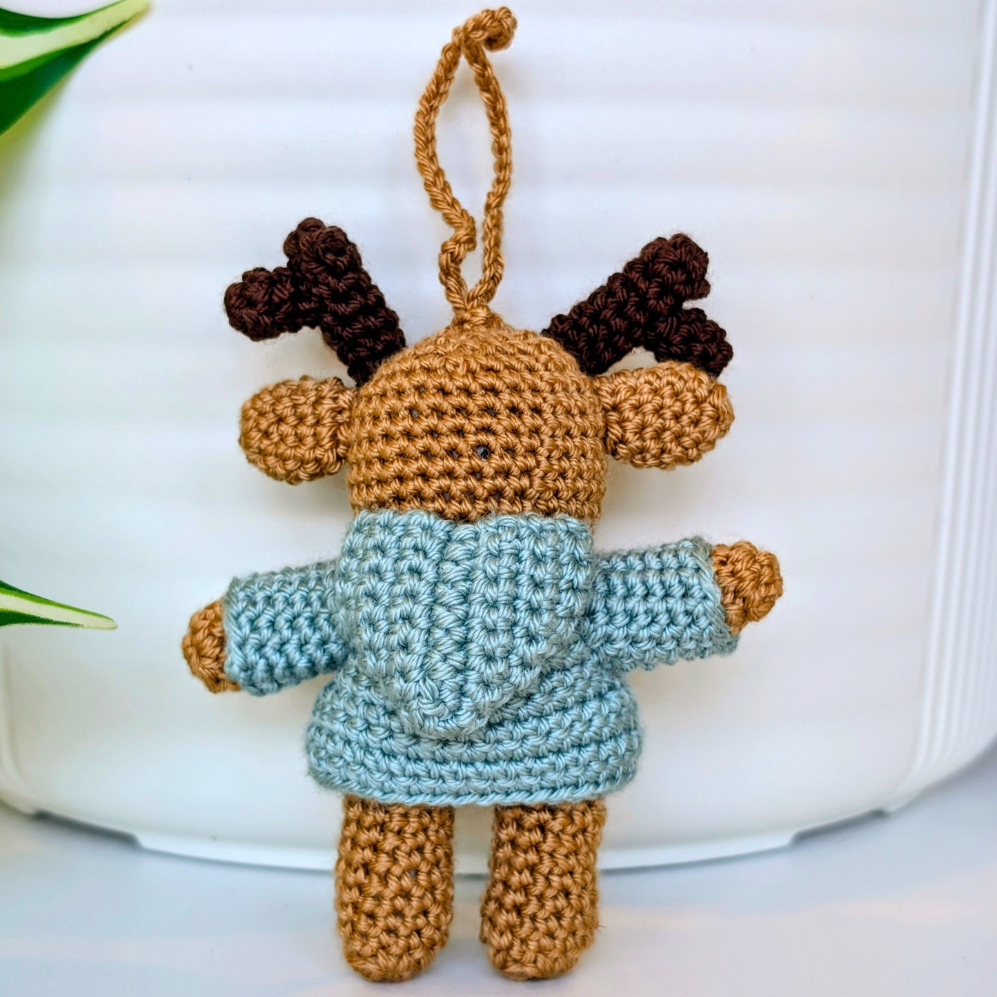 Deer in Jacket Amigurumi - Mini - Crochet Bag Charm