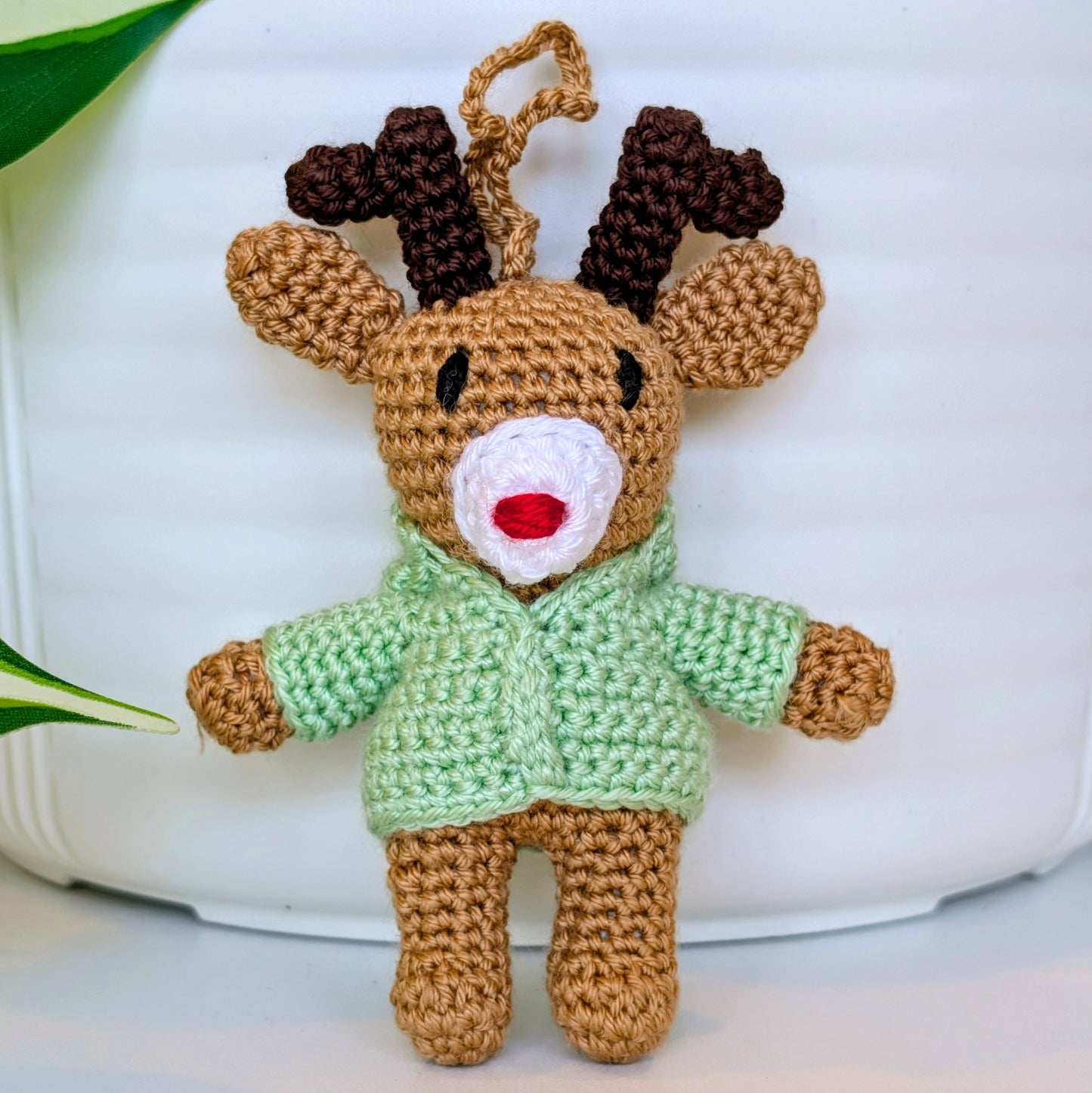 Deer in Jacket Amigurumi - Mini - Crochet Bag Charm