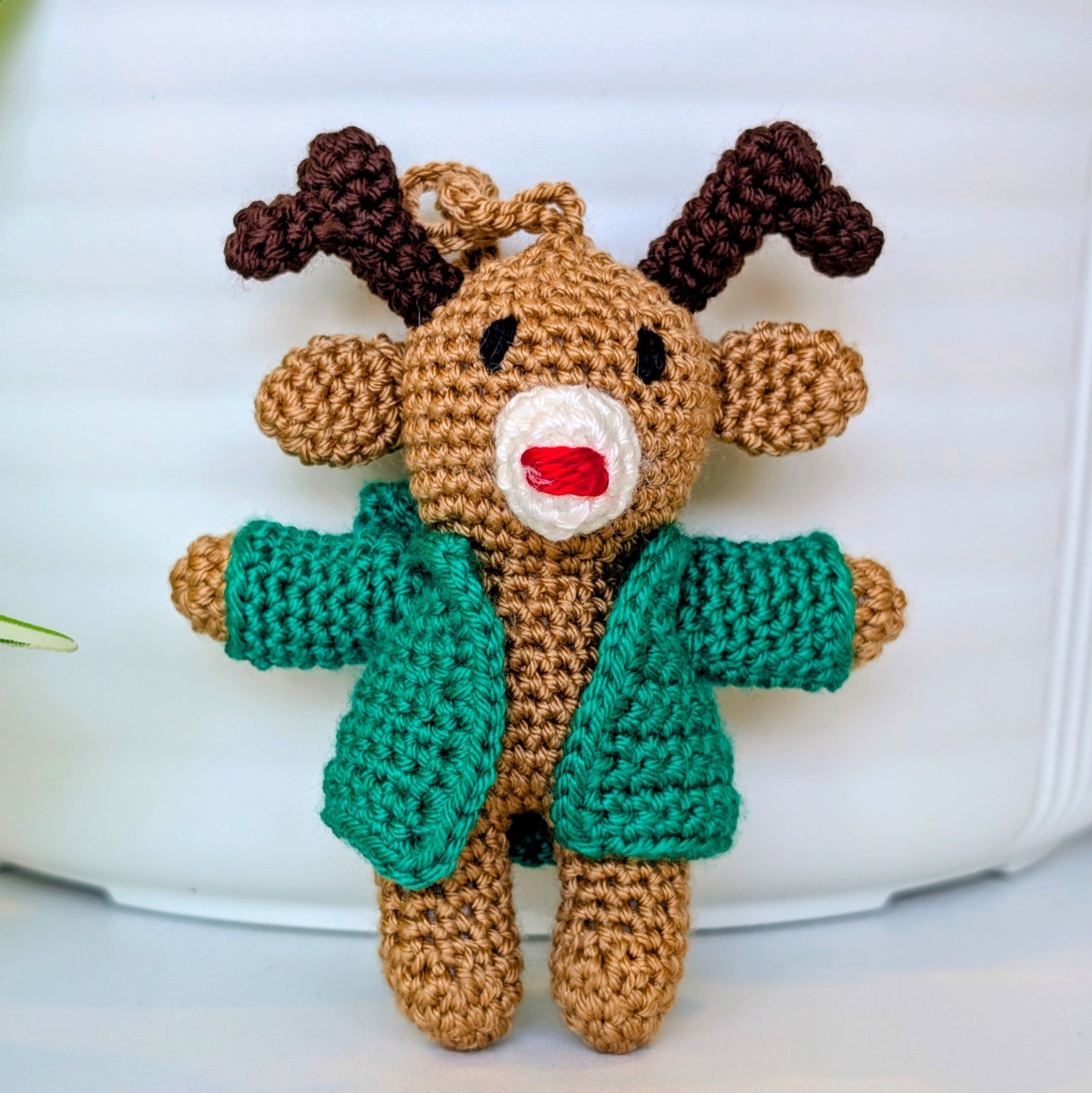 Deer in Jacket Amigurumi - Mini - Crochet Bag Charm