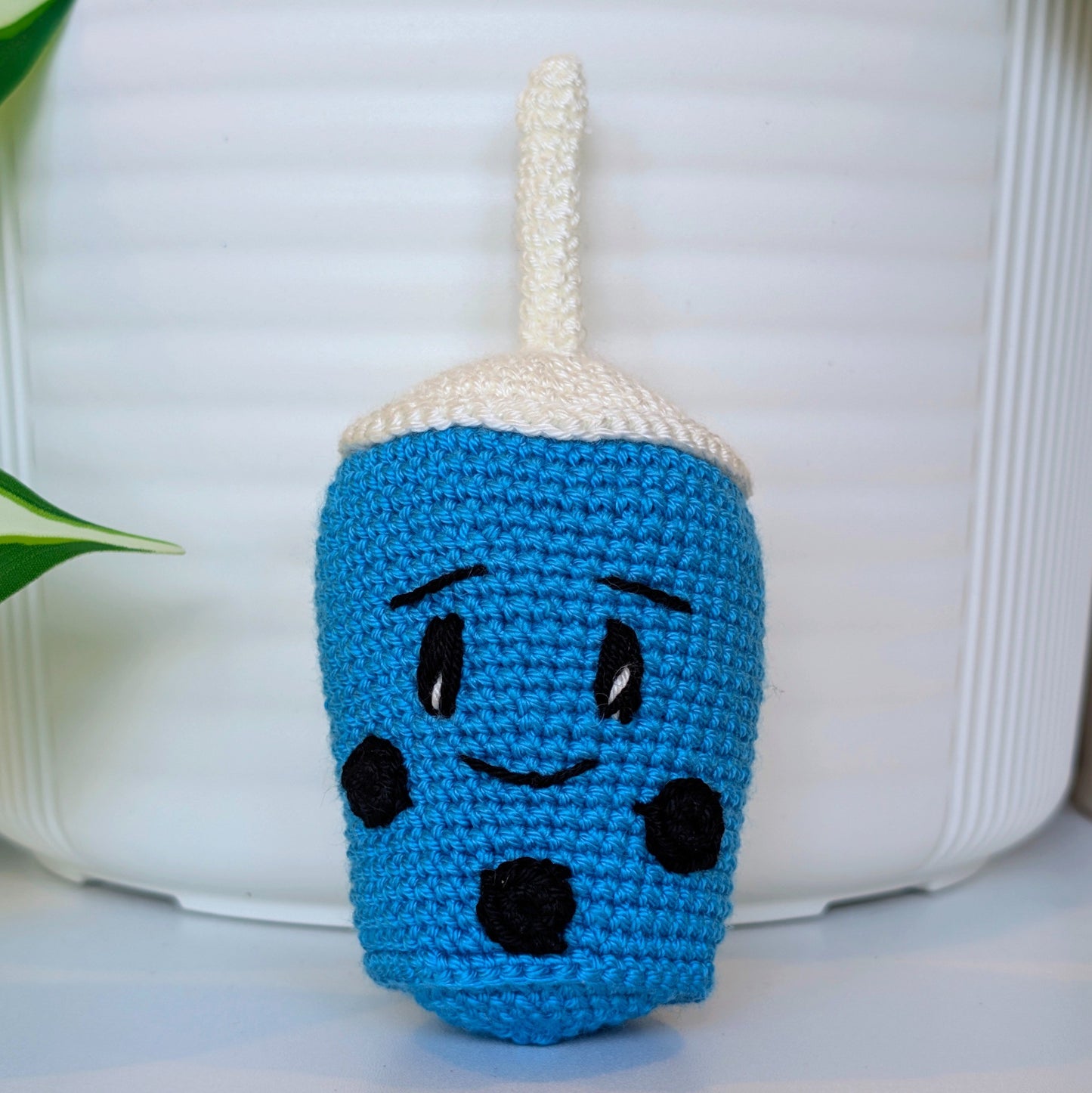 Boba Tea with Black Boba Amigurumi - Crochet Figurine