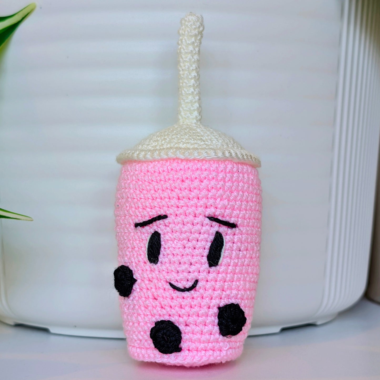 Boba Tea with Black Boba Amigurumi - Crochet Figurine