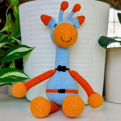 Giraffe in Pants Amigurumi - Handmade Crochet Plushie