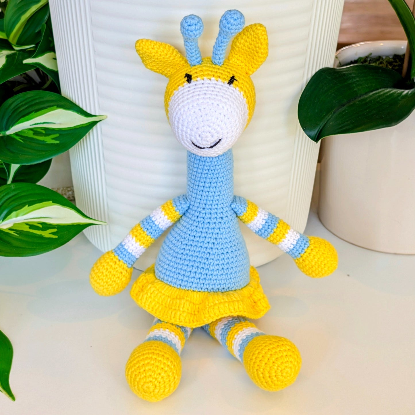 Giraffe in Dress Amigurumi - Handmade Crochet Plushie