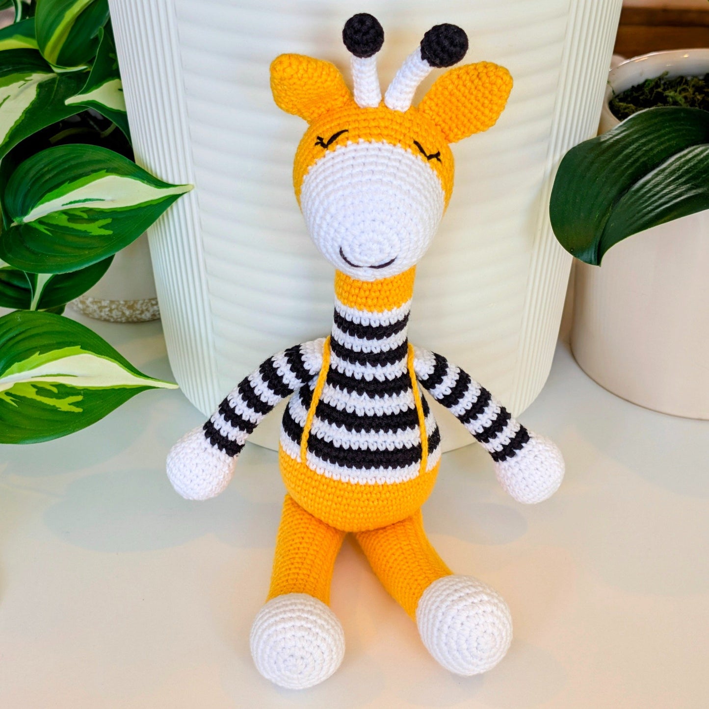Giraffe in Pants Amigurumi - Handmade Crochet Plushie