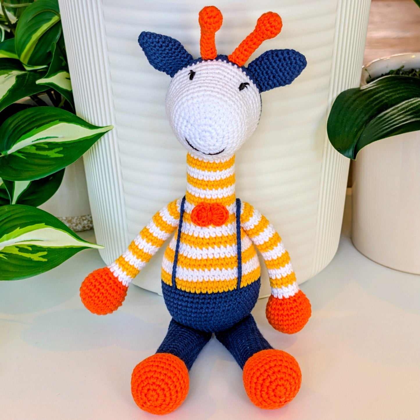 Giraffe in Pants Amigurumi - Handmade Crochet Plushie