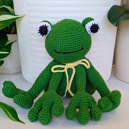 Frog Amigurumi - Large - Handmade Crochet Plushie