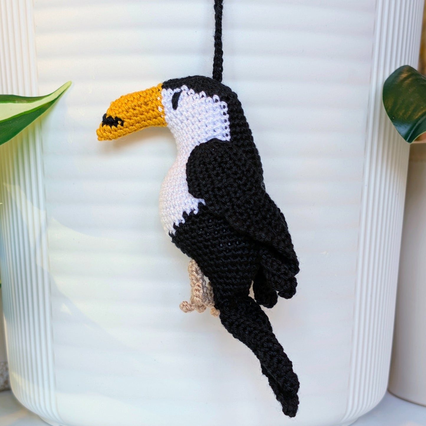 Toucan Amigurumi.- Handmade Crochet Plush Bird Charm